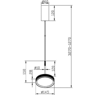 Подвесной светильник Maytoni El MOD041PL-L15WG3K