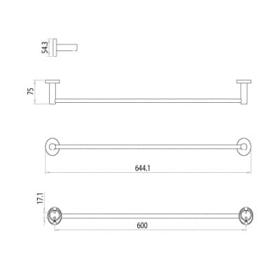 Штанга для полотенец Lemark Atlantiss (LM3238C)