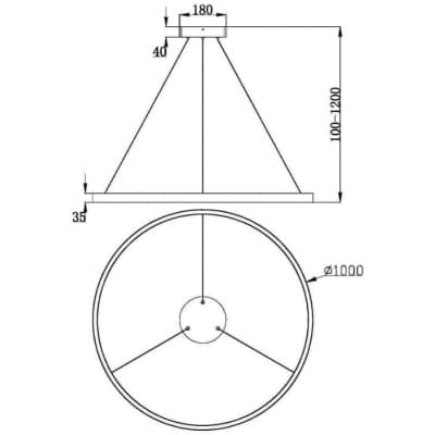 Подвесной светильник Maytoni Rim MOD058PL-L54BK