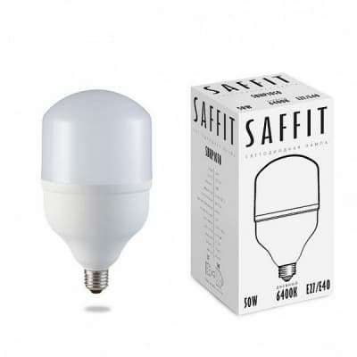 Лампа светодиодная SAFFIT SBHP1050, колба (промышленная), 50W 230V E27-E40 6400К 55095