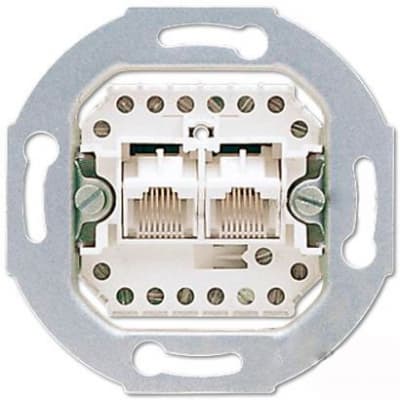 Розетка двойная телефонная RJ11/RJ12/RJ45 Cat.3 JUNG ECO PROFI, EPUAE8-8UPO