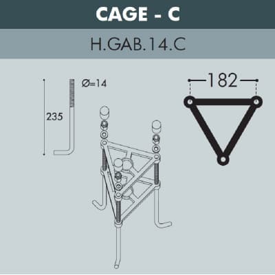 Парковый фонарь FUMAGALLI NEBO OFIR/CEFA 3L U23.202.R20.AYF1R