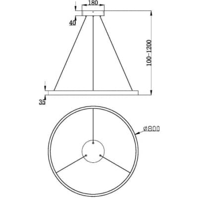 Подвесной светильник Maytoni Rim MOD058PL-L42WK