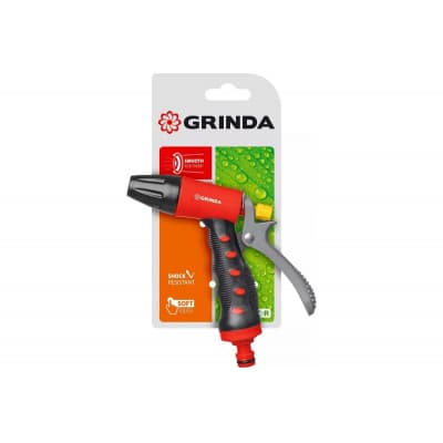 GRINDA T-R, плавная регулировка, курок сзади, пистолет поливочный, пластиковый с TPR 8-427186