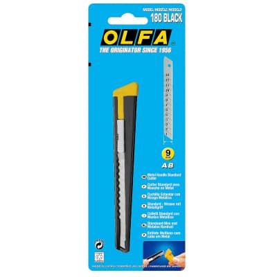 Нож с сегментированным лезвием OLFA 9 мм OL-180-BLACK