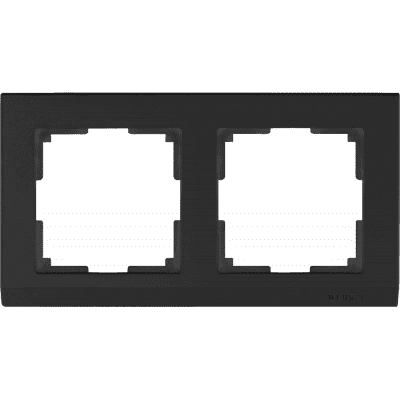 Рамка на 2 поста Werkel Stark WL04-Frame-02-black черный 4690389048845