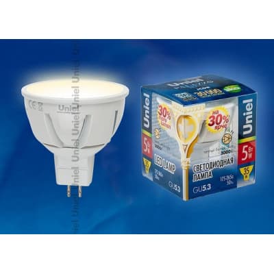 Лампа светодиодная Uniel LED JCDR 5W WW GU5.3 FR 07912
