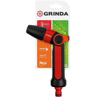 GRINDA N-R, плавная регулировка, пистолет поливочный двухкомпонентный с регулятором напора 8-427189