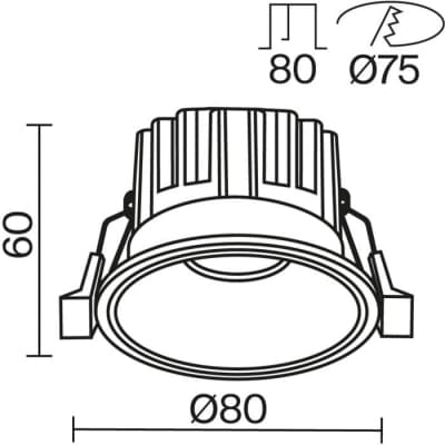 Точечный светильник Maytoni Round DL058-12W3K-W