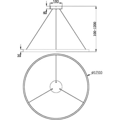 Подвесной светильник Maytoni Rim MOD058PL-L65BSK