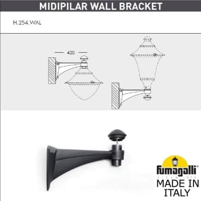 Светильник уличный настенный FUMAGALLI MIDIPILAR/REMO R50.254.000.AXH27