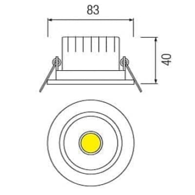 Встраиваемый светильник Horoz HL678L 3W 6500K 016-009-0003 HL698LE64K