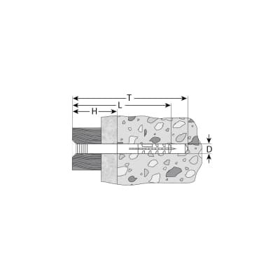Дюбель-гвоздь нейлоновый с потайным бортиком ЗУБР 80 x 6 мм, 70 шт. 4-301375-06-080 Профессионал