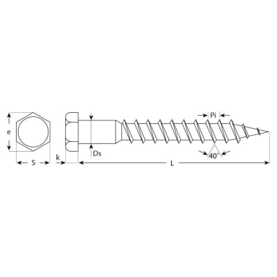 Шурупы ЗУБР 50 х 8 мм, 70 шт., с шестигранной головкой (DIN 571) 4-300451-08-050