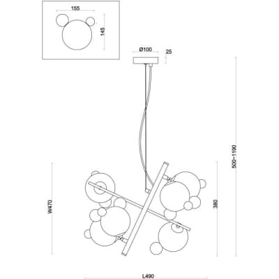 Подвесной светильник Freya Flaty FR5374PL-06BS