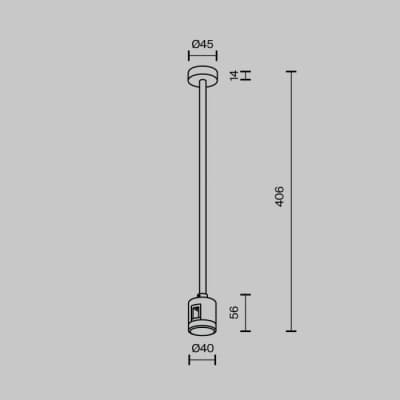 Крепление потолочное Maytoni Accessories for tracks Flarity TRA158С-IPCL1-B