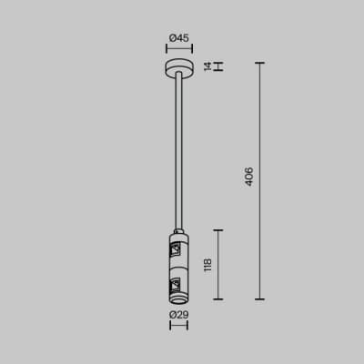 Крепление потолочное Maytoni Accessories for tracks Flarity TRA158С-D1-BS