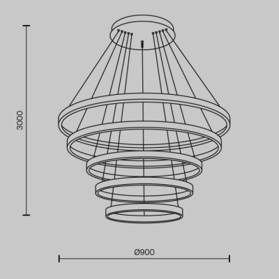 Подвесной светильник Maytoni Rim MOD058PL-L200BSK