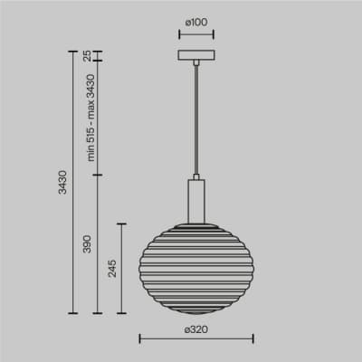 Подвесной светильник Maytoni Reels MOD268PL-01G