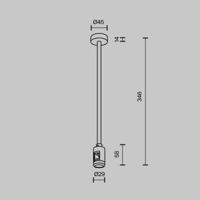 Крепление потолочное Maytoni Accessories for tracks Flarity TRA158C-B1-B