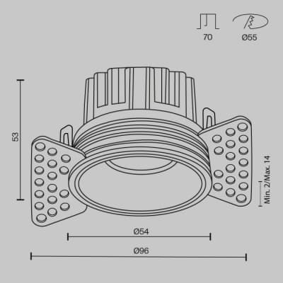 Точечный светильник Maytoni Round DL058-7W4K-TRS-BS