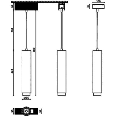 Трековый светильник SWG SY-601242-BL-20-NW