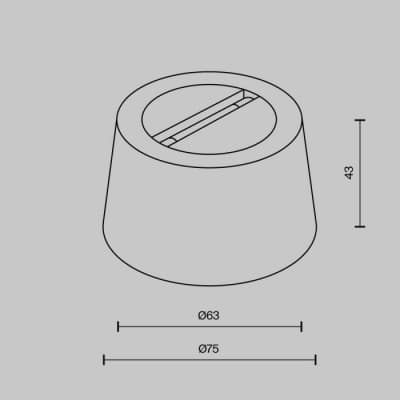 Чаша для двойного вывода ленты Maytoni Accessories for system Parity TRA130CRDuo-B