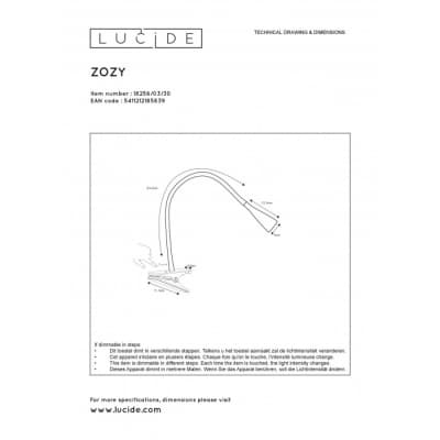 Интерьерная настольная лампа Lucide Zozy 18256/03/30