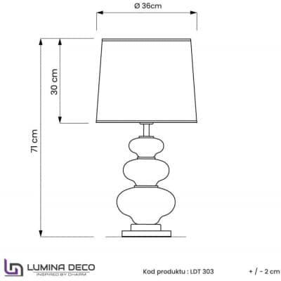 Интерьерная настольная лампа Lumina Deco LDT 303 CHR+BK