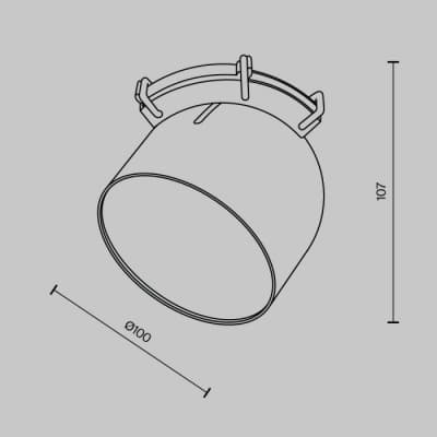 Трековый светильник Maytoni Cup TR124B-12W4K-W