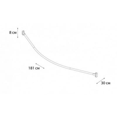 Карниз для ванной дуговой Fixsen нерж.сталь-хром max. 180 см. ( FX-25144)