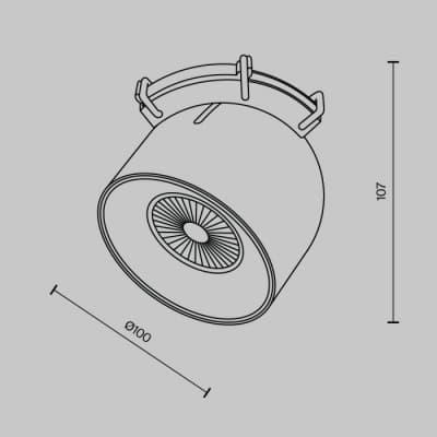 Трековый светильник Maytoni Cup TR124B-12W3K-M-B