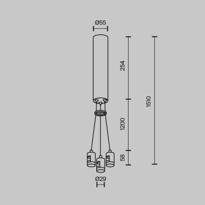 Подвесной набор Maytoni Accessories for tracks Flarity TRA154SW-BB-R-BS