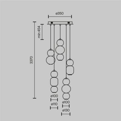 Подвесной светильник Maytoni Drop MOD273PL-L80CH3K