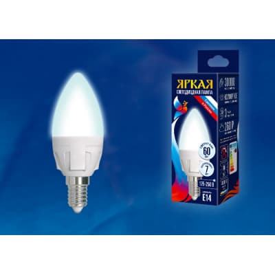 Лампа светодиодная Uniel LED-C37 7W/NW/E14/FR 4000K UL-00002411