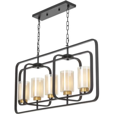 Подвесная люстра Lumina Deco Indivia LDP 1238-5 BK+MD