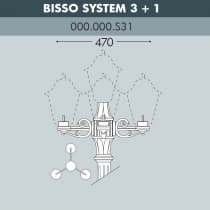 Консоль для паркового фонаря FUMAGALLI BISSO SYS 3L+1 000.000.S31.A0