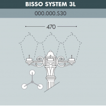 Консоль для паркового фонаря FUMAGALLI BISSO SYS 3L 000.000.S30.A0