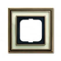 Рамка 1-ая ABB BJE Dynasty Античная латунь/Белое стекло 2CKA001754A4580