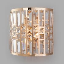 Настенный светильник Lory 10116/2 золото/прозрачный хрусталь Strotskis Eurosvet
