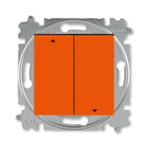 Выключатель жалюзи 2-кл с фиксацией ABB EPJ Levit Оранжевый / дымчатый чёрный 2CHH598945A6066