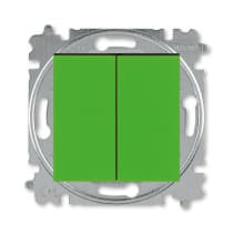 Переключатель и кнопка с перекидным контактом ABB EPJ Levit зелёный / дымчатый чёрный 2CHH595345A6067