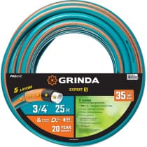 GRINDA PROLine EXPERT 5 3/4", 25 м, 30 атм, шланг поливочный, армированный, пятислойный 429007-3/4-25