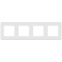 Рамка декоративная универсальная Legrand Inspiria, 4 поста, для горизонтальной или вертикальной установки, цвет "Белый" 673960