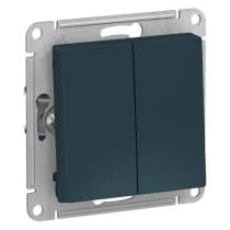 Переключатель двухклавишный Schneider Electric Atlas Design Изумруд ATN000865