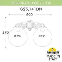 Светильник уличный настенный FUMAGALLI PORPORA/G250 G25.141.000.BXF1RDN