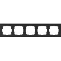Рамка на 5 постов Werkel Stark WL04-Frame-05-black черный 4690389059353