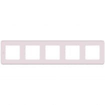 Рамка декоративная универсальная Legrand Inspiria, 5 постов, для горизонтальной или вертикальной установки, цвет "Розовый" 673974