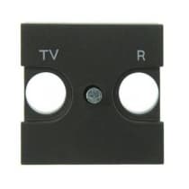 Накладка для TV-R розетки 2 мод ABB NIE Zenit Антрацит 2CLA225080N1801