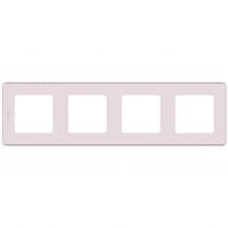 Рамка декоративная универсальная Legrand Inspiria, 4 поста, для горизонтальной или вертикальной установки, цвет "Розовый" 673964